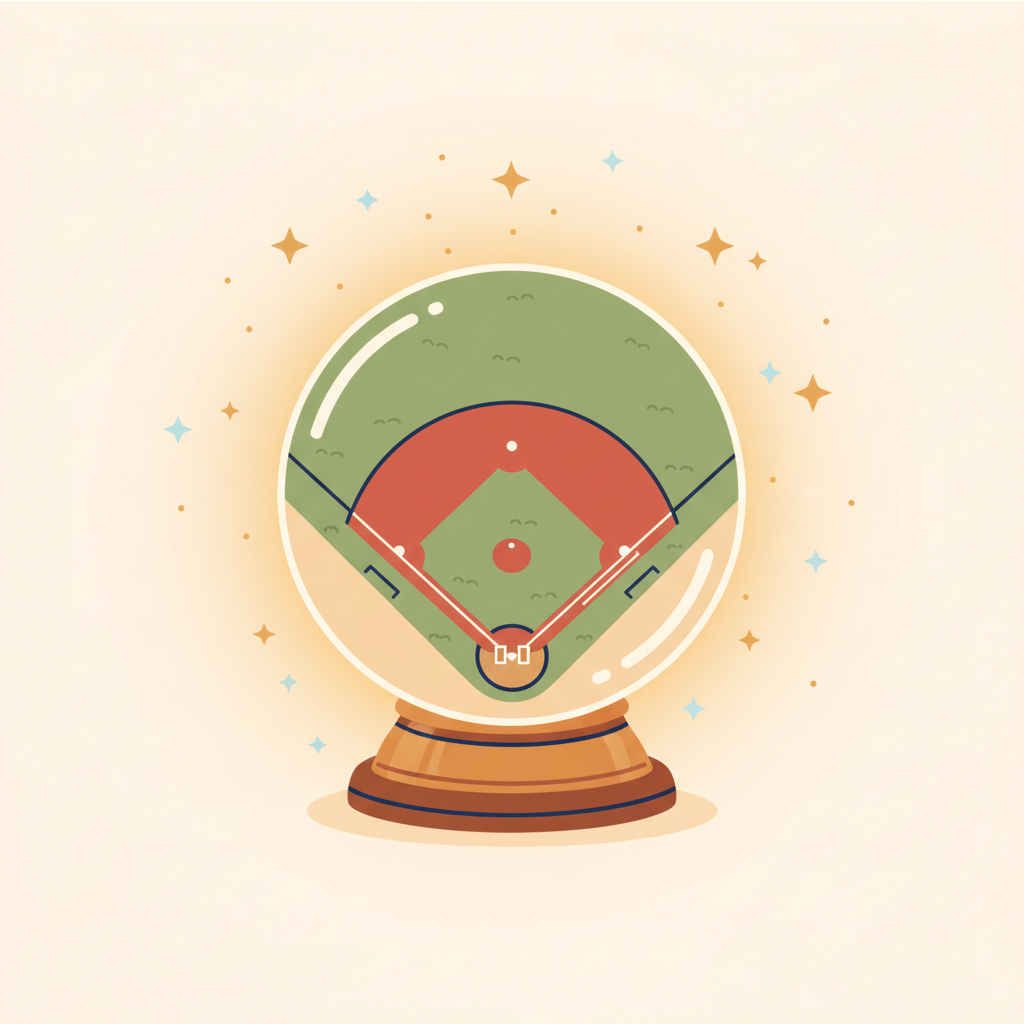 Crystal ball with baseball diamond